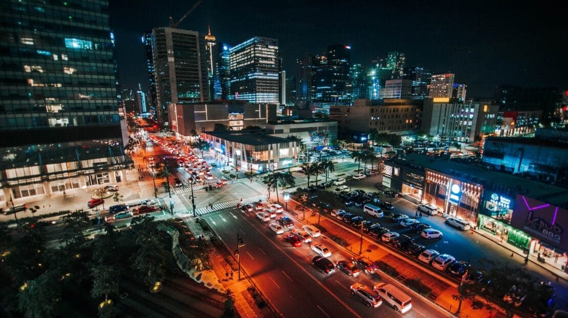 Bonifacio Global City Manila skyline at twilight